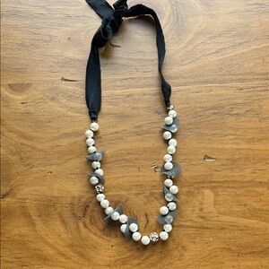 J. Crew Black and White Pearl Necklace